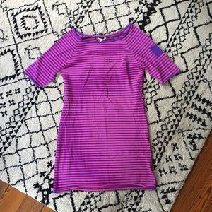 Pink and purple striped dress